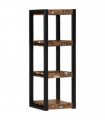 vidaXL Wall Shelf Multicolour 35x35x100 cm Solid Wood Reclaimed