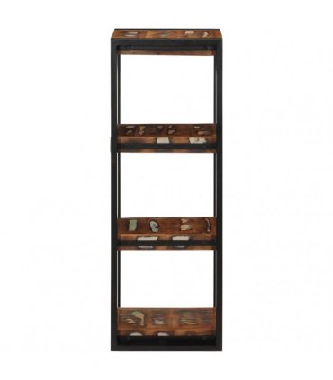 vidaXL Wall Shelf Multicolour 35x35x100 cm Solid Wood Reclaimed