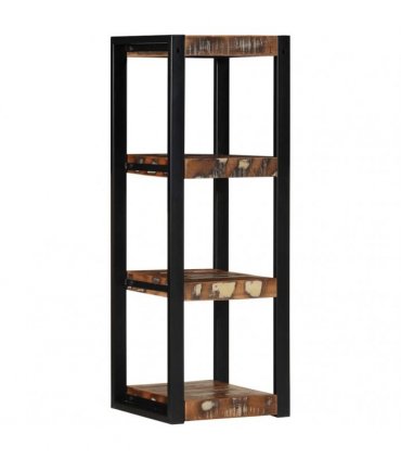 vidaXL Wall Shelf Multicolour 35x35x100 cm Solid Wood Reclaimed
