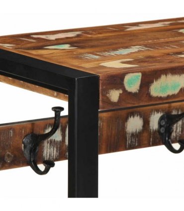 vidaXL Coat Rack Multicolour 80x35x35 cm Solid Wood Reclaimed