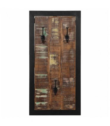 vidaXL Coat Rack Multicolour 40x2x80 cm Solid Wood Reclaimed