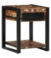 vidaXL Side Table Multicolour 40x40x50 cm Solid Wood Reclaimed — Size: 40 x 40 x 50 cm