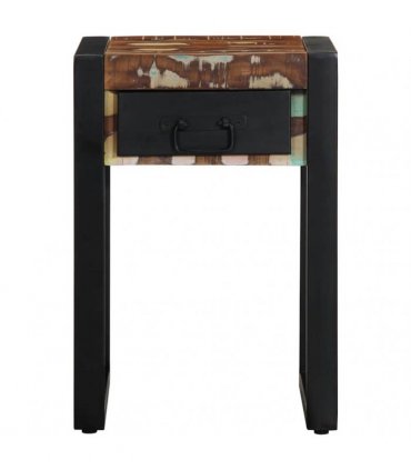 vidaXL Side Table Multicolour 35x35x50 cm Solid Wood Reclaimed — Size: 35 x 35 x 50 cm