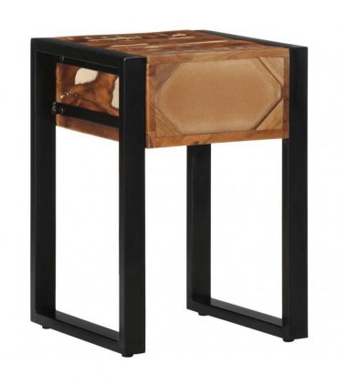 vidaXL Side Table Multicolour 35x35x50 cm Solid Wood Reclaimed — Size: 35 x 35 x 50 cm
