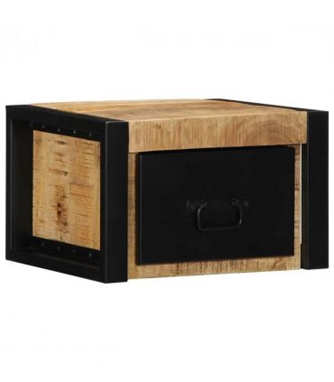 vidaXL Bedside Cabinets 2 pcs 40x35x25 cm Solid Rough Wood Mango — Colour: Natural wood