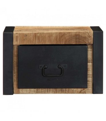 vidaXL Bedside Cabinets 2 pcs 40x35x25 cm Solid Rough Wood Mango — Colour: Natural wood