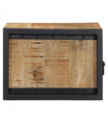 vidaXL Bedside Cabinets 2 pcs 40x35x25 cm Solid Rough Wood Mango — Colour: Natural wood