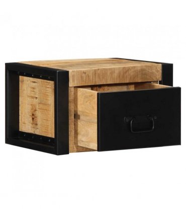 vidaXL Bedside Cabinets 2 pcs 40x35x25 cm Solid Rough Wood Mango — Colour: Natural wood
