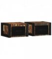 vidaXL Bedside Cabinets 2 pcs Multicolour 40x35x25 cm Solid Wood Reclaimed