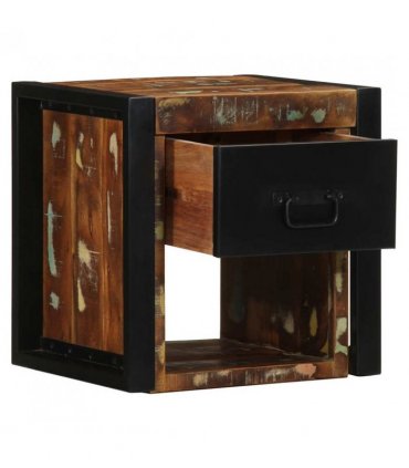 vidaXL Bedside Cabinet Multicolour 40x35x40 cm Solid Wood Reclaimed