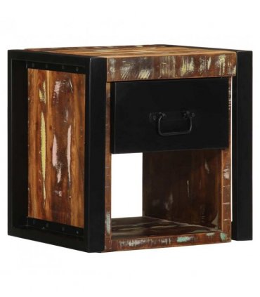 vidaXL Bedside Cabinet Multicolour 40x35x40 cm Solid Wood Reclaimed