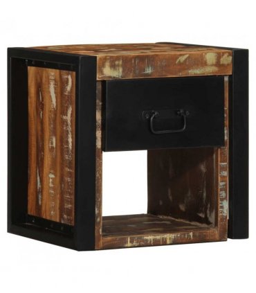 vidaXL Bedside Cabinet Multicolour 40x35x40 cm Solid Wood Reclaimed