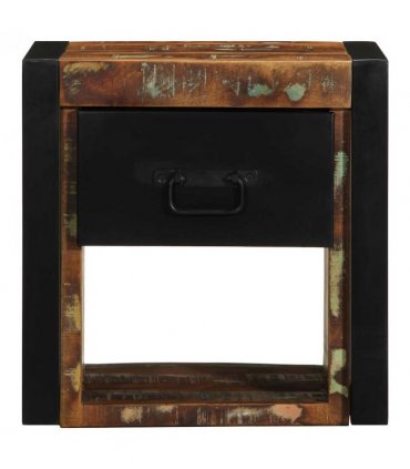 vidaXL Bedside Cabinet Multicolour 40x35x40 cm Solid Wood Reclaimed