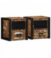vidaXL Bedside Cabinets 2 pcs Multicolour 40x35x40 cm Solid Wood Reclaimed — V0671987182