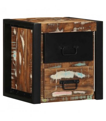 vidaXL Bedside Cabinets 2 pcs Multicolour 40x35x40 cm Solid Wood Reclaimed — V0671987182