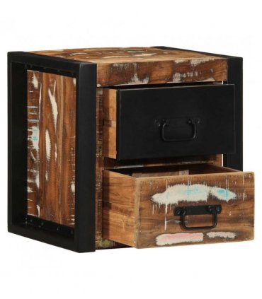 vidaXL Bedside Cabinets 2 pcs Multicolour 40x35x40 cm Solid Wood Reclaimed — V0671987182