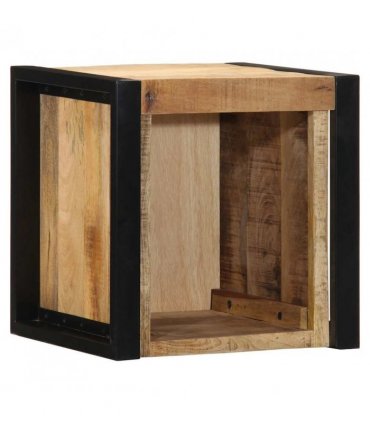 vidaXL Bedside Cabinets 2 pcs 40x35x40 cm Solid Rough Wood Mango — Colour: Natural wood — V0671987188