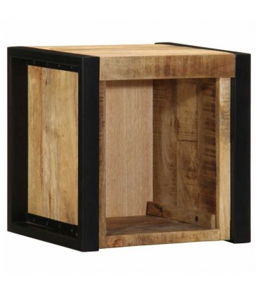 vidaXL Bedside Cabinets 2 pcs 40x35x40 cm Solid Rough Wood Mango — Colour: Natural wood — V0671987188