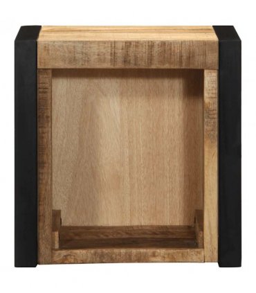 vidaXL Bedside Cabinets 2 pcs 40x35x40 cm Solid Rough Wood Mango — Colour: Natural wood — V0671987188