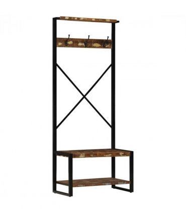 vidaXL Clothes Rack Multicolour 80x40x190 cm Solid Wood Reclaimed