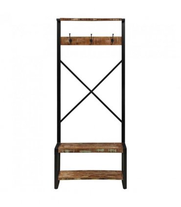 vidaXL Clothes Rack Multicolour 80x40x190 cm Solid Wood Reclaimed