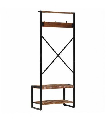 vidaXL Clothes Rack Multicolour 80x40x190 cm Solid Wood Reclaimed