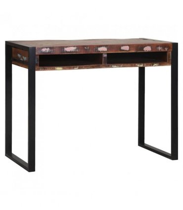 vidaXL Dressing Table Multicolour 100 x 50 x 75 cm Solid Reclaim wood — Colour: Brown