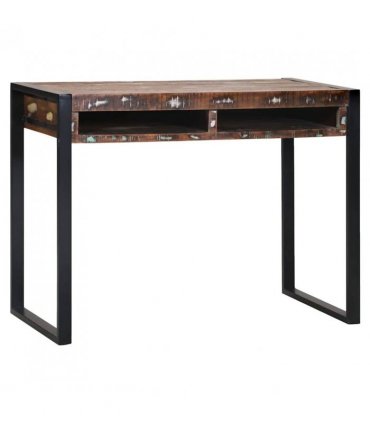 vidaXL Dressing Table Multicolour 100 x 50 x 75 cm Solid Reclaim wood — Colour: Brown