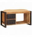 vidaXL Storage Bench Brown 80 x 35 x 40 cm Solid Mango wood — Colour: Natural