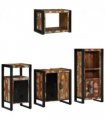 vidaXL Bathroom Furniture Set with Drawer 4 pcs Solid Reclaim Wood — V0671987325