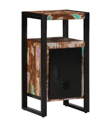vidaXL Bathroom Furniture Set with Drawer 4 pcs Solid Reclaim Wood — Colour: Black, Size: 55 x 35 x 60 cm — V0671987339