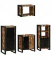 vidaXL Bathroom Furniture Set with Drawer 4 pcs Solid Reclaim Wood — V0671987344