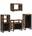vidaXL Bathroom Furniture Set 4 pcs Multicolour Solid Reclaimed Wood — Colour: Brown, Size: 55 x 35 x 60 cm — V0671987347