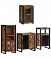 vidaXL Bathroom Furniture Set 4 pcs Multicolour Solid Reclaimed Wood — Colour: Brown, Size: 55 x 35 x 60 cm — V0671987349