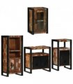 vidaXL Bathroom Furniture Set 4 pcs Multicolour Solid Reclaimed Wood — Colour: Brown, Size: 55 x 35 x 60 cm — V0671987353
