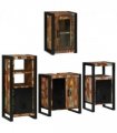 vidaXL Bathroom Furniture Set 4 pcs Multicolour Solid Reclaimed Wood — Colour: Brown, Size: 55 x 35 x 60 cm — V0671987361