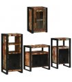 vidaXL Bathroom Furniture Set 4 pcs Multicolour Solid Reclaimed Wood — Colour: Brown, Size: 55 x 35 x 60 cm — V0671987365