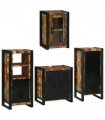 vidaXL Bathroom Furniture Set 4 pcs Multicolour Solid Reclaimed Wood — Colour: Brown, Size: 55 x 35 x 60 cm — V0671987370