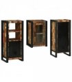 vidaXL Bathroom Furniture Set 3 pcs Multicolour Solid Reclaimed Wood — Colour: Brown, Size: 40 x 35 x 90 cm