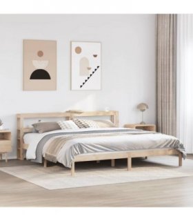 vidaXL Bed Frame without Mattress 180x200 cm Super King Solid Wood Pine — Colour: natural, Size: 180 x 200 cm — V0671987381
