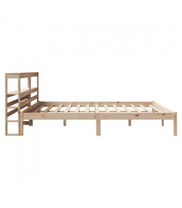 vidaXL Bed Frame without Mattress 180x200 cm Super King Solid Wood Pine — Colour: natural, Size: 180 x 200 cm — V0671987381