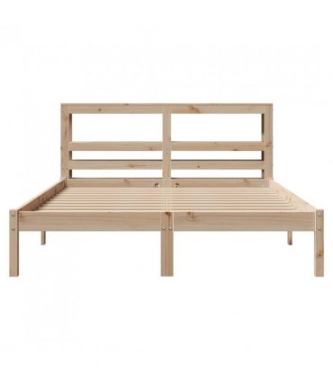 vidaXL Bed Frame without Mattress 120x200 cm Solid Wood Pine — Colour: natural, Size: 120 x 200 cm — V0671987387