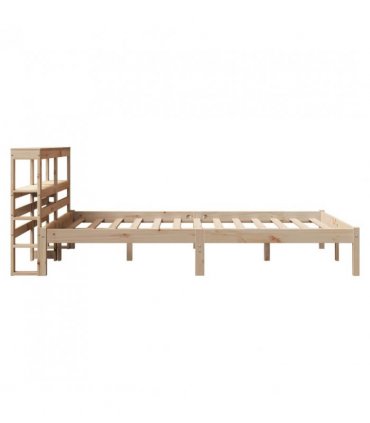 vidaXL Bed Frame without Mattress 120x200 cm Solid Wood Pine — Colour: natural, Size: 120 x 200 cm — V0671987387