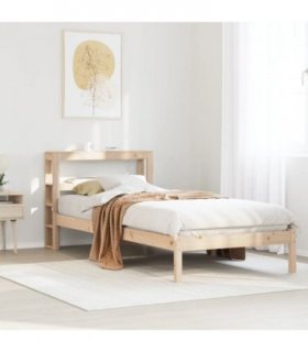vidaXL Bed Frame without Mattress 75x190 cm Small Single Solid Wood Pine — Colour: natural, Size: 75 x 190 cm