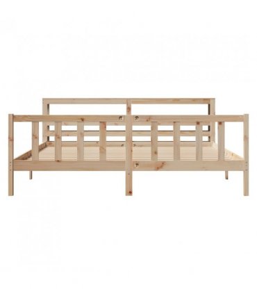 vidaXL Bed Frame without Mattress 180x200 cm Super King Solid Wood Pine — Colour: natural, Size: 180 x 200 cm — V0671987410