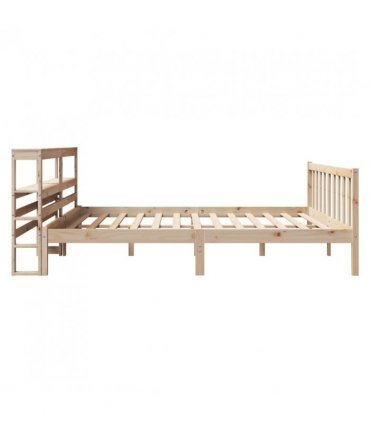 vidaXL Bed Frame without Mattress 180x200 cm Super King Solid Wood Pine — Colour: natural, Size: 180 x 200 cm — V0671987410