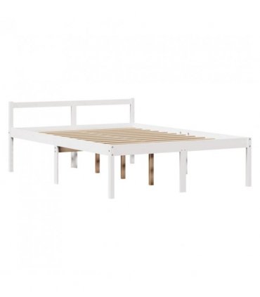 vidaXL Senior Bed with Headboard without Mattress White 120x190 cm Small Double — Size: 120 x 190 cm