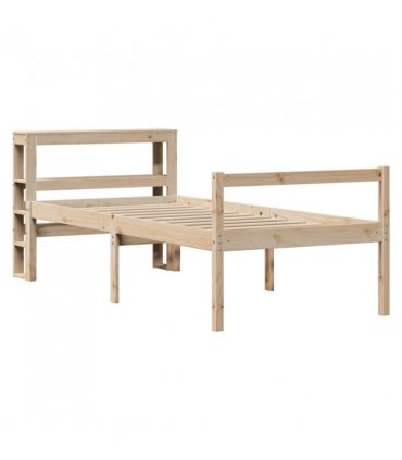 vidaXL Senior Bed with Headboard without Mattress 75x190 cm Small Single — Size: 75 x 190 cm