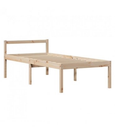 vidaXL Senior Bed with Headboard without Mattress 75x190 cm Small Single — Size: 75 x 190 cm