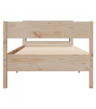 vidaXL Bed Frame without Mattress 75x190 cm Small Single Solid Wood Pine — Colour: natural, Size: 75 x 190 cm — V0671987616